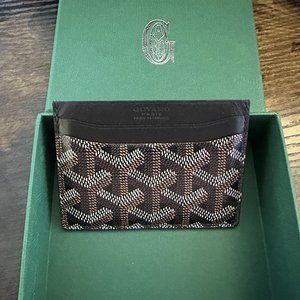 Used Goyard Saint-Sulpice Card Wallet in Black